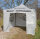Seitenwand mit Türöffnung für Easy-Up Zelt 3 x 3 m grau