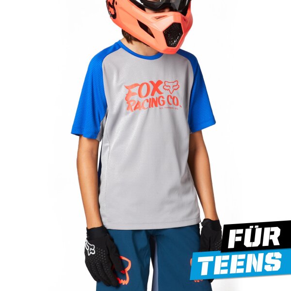 FOX Defend SS Jersey Teens blau/grau/orange