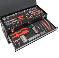 MTB Werkzeugkiste mit 3 Schubladen und Klappdeckel 106-teilig