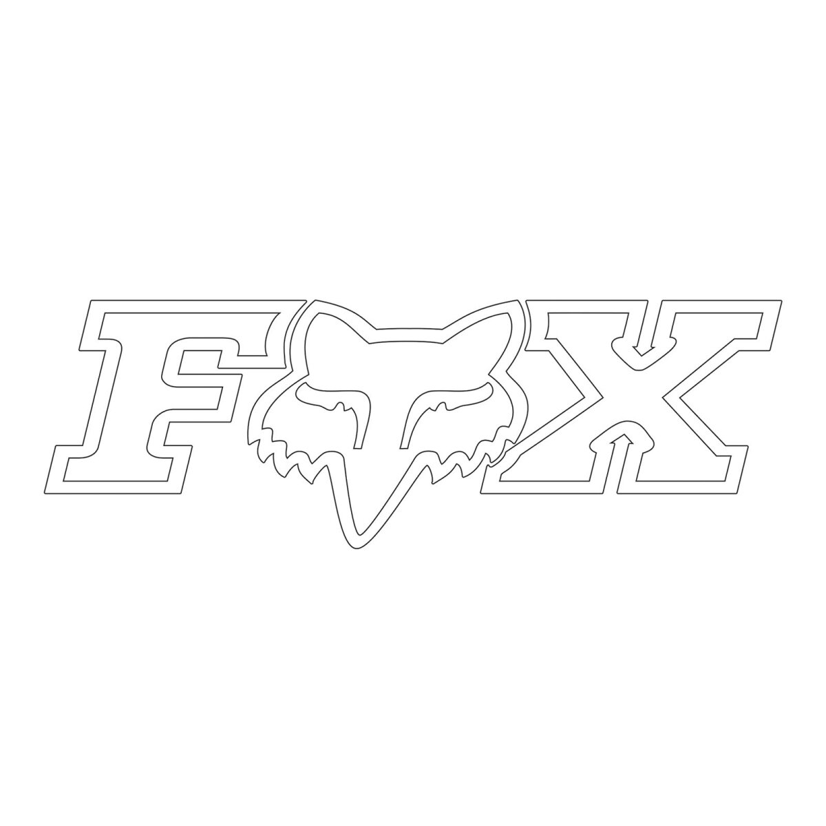 FOX F-Head-X TDC 28 Aufkleber 71 cm weiß, 12,38 €