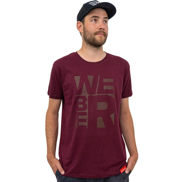 Weber Abstract T-Shirt dunkelrot L