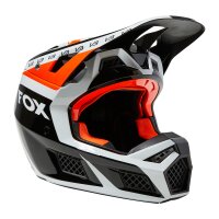 FOX V3 RS DVIDE Helm schwarz/orange