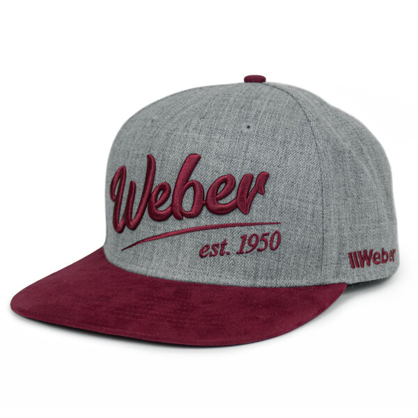 Weber #Werkeholics Snapback Cap grau/dunkelrot