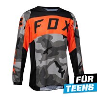 FOX 180 BNKR Teens Jersey orange/schwarz/camouflage