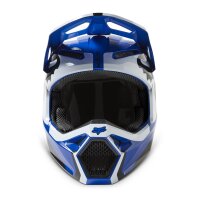 FOX V1 Leed Helm blau/schwarz/weiß