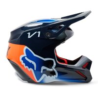 FOX V1 Toxsyk Helm blau/orange