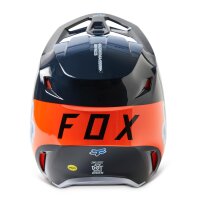 FOX V1 Toxsyk Helm blau/orange