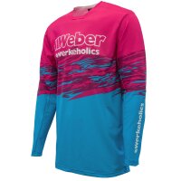 Weber #Werkeholics Flowmotion Jersey blau/pink Kids