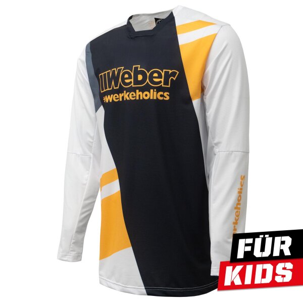 Weber #Werkeholics Performance Jersey orange/weiß Kids 134/140