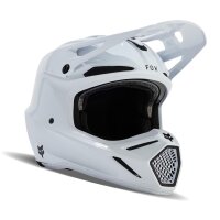 FOX V3 RS Helm weiß Solid Carbon