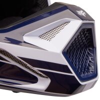 FOX V1 GOAT Strafer Helm schwarz/blau