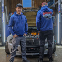 Weber x Grimm Motorsport Driftmode Hoodie blau