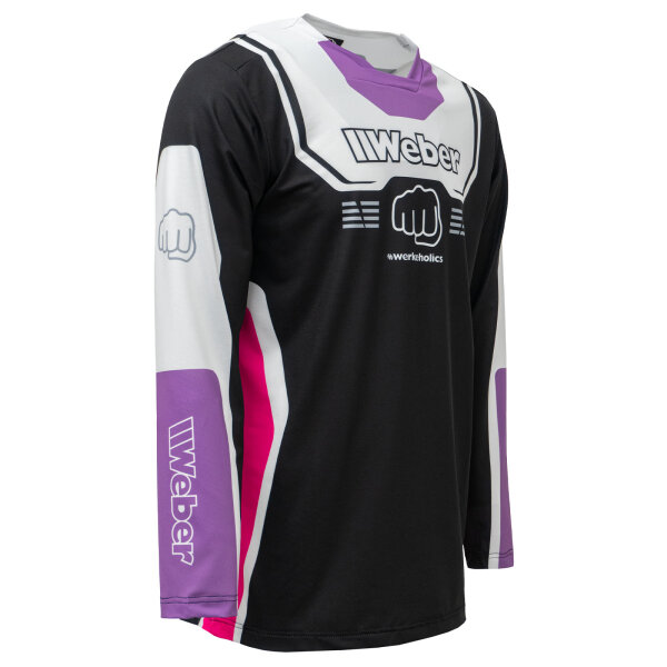 Weber #Werkeholics Impact Jersey schwarz/pink/lila