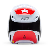 FOX V1 FLOW Helm weiß/rot
