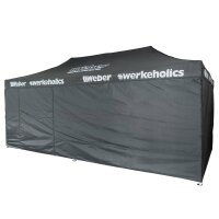 Weber #Werkeholics Easy-Up Zelt 3 x 6 m inkl. 4 Seitenwände Aluminium